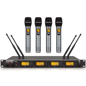 

Bolymic professional 4 X 100 channels PLL cordless wireless microphone system