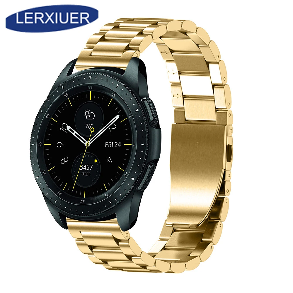 

Lerxiuer Stainless Steel For Samsung Galaxy Watch 46mm band samsung active/gear s3 Frontier/classic 22mm 20mm Wrist watchband