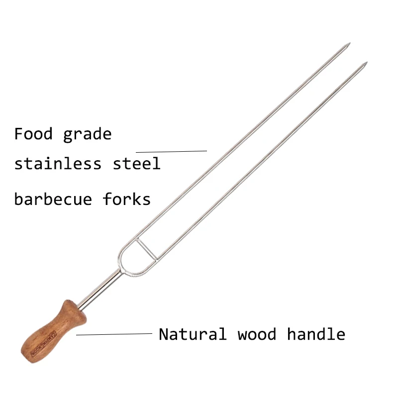 Baffect 8 шт./компл. U жаркое барбекю иглы шампуры деревянная ручка нержавеющая сталь Вилка Кемпинг обеденный инструменты с сумкой для переноски