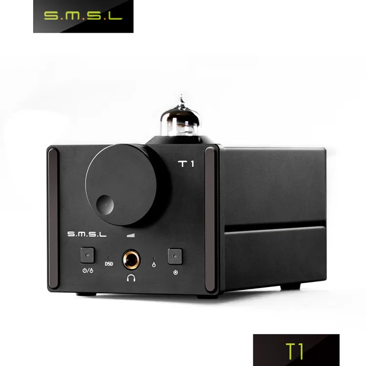 SMSL T1 AK4490EQ+ CM6632A DAC DSD512 ламповый усилитель для наушников 384 кГц/32 бит оптический/коаксиальный/XMOS/USB DAC цифровой ламповый усилитель