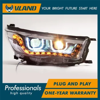 

VLAND Factory For Car Head Lamp For Highlander LED Headlight 2015 2016 2017 Highlander DRL H7 Xenon Lamp Plug And Play Design