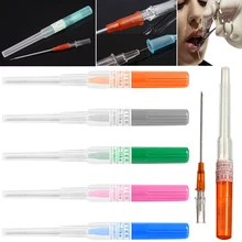 BOG-1PC de acero quirúrgico para tatuaje corporal, agujas esterilizadas de 14G, 16G, 18G y 20G