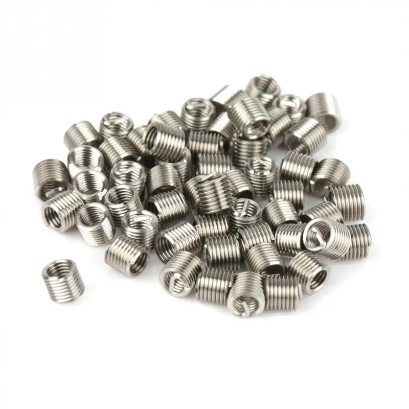 Stainless Steel Coiled Wire Helical Screw Thread Inserts M2 x 2D 50pcs Threaded Inserts Stainless Steel Coiled Wire Helical Screw Thread Inserts M2 x 2D 50pcs Threaded Inserts