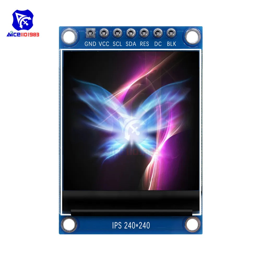 0,96 дюйма 1,14 дюйма 1,3 дюйма 1,44 дюйма 1,5 дюйма 1,8 дюйма ips TFT ЖК-экран дисплей модуль ST7735 SPI IIC для Arduino 51 STM32