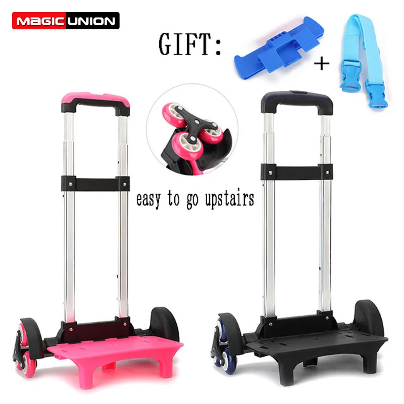comprar MAGIA DA UNIÃO Do Trole Do Miúdo Para A Mochila E Saco de Escola Bagagem Para Crianças Rodas Haste Expansível de Alta Função 6 Trolly