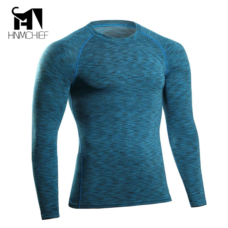 

2017 New T-shirt men Tights Fitness Quick Dry Casual Stretch Top Tee Shirt Fitness Mma Plus Size Hot Sale Long Sleeve T-Shirts