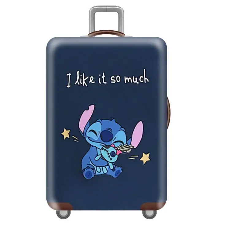 Mesllings Travel Luggage Cover Suitcase Protector Fits 18-32 Inch Luggage Cartoon Couple Blue Whale Size XL