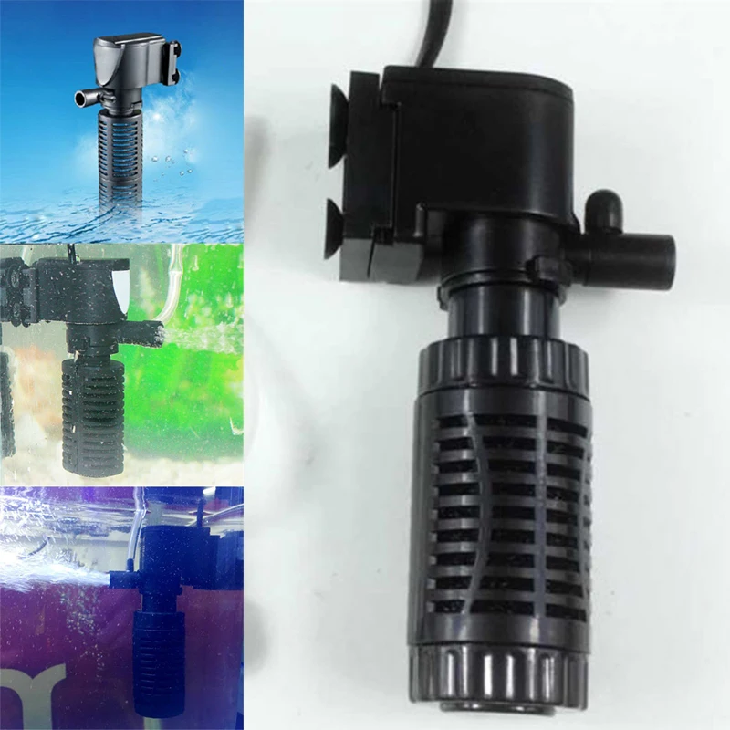 220V 3W 3 in1 Mini Filter Fish Tank Internal Filter Aquarium Oxygen
