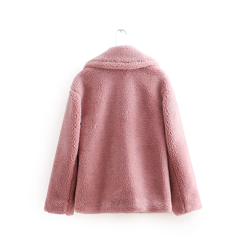 Autumn Women Faux Lambswool Jacket Junior Girl Winter Warm Coat Vintage Outwear Camel Hairy Fully Feminine Pink European Clothes Autumn Women Faux Lambswool Jacket Junior Girl Winter Warm Coat Vintage Outwear Camel Hairy Fully Feminine Pink European Clothes