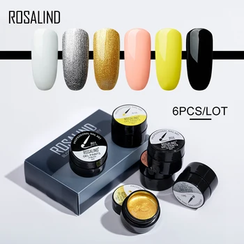 

ROSALIND Spider Gel Polish Set Platinum Varnish Hybrid Stamp Acrylic Nail Kit All For Manicure Paint Gel Nail Polish 6PCS/Set