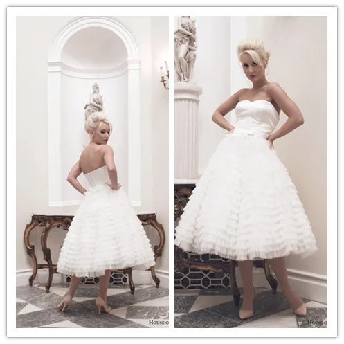 tea cut wedding dress