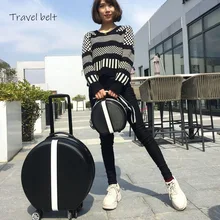 Ремень для путешествий, уникальная мода, 18 дюймов, размер, высокое качество, Овальный багаж и сумка, Спиннер, брендовый чемодан