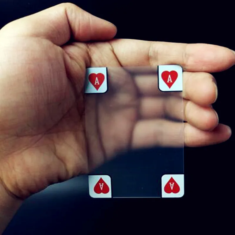 2019 New Waterproof Foldable Plastic Poker Cards Matte Four-character Transparent Crystal Poker Playing Cards High Quality Gift