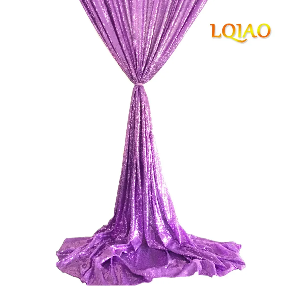 

Customize-2pc Lavender 125x3meter and 2pc Yellow 125x3meter Sequin Backdrop Curtain for party Decoration
