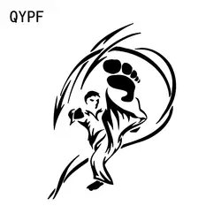 QYPF 11,7*15,9 см прекрасный винил Декор дзюдо наклейки декор аксессуары высокого качества силуэт C16-0397