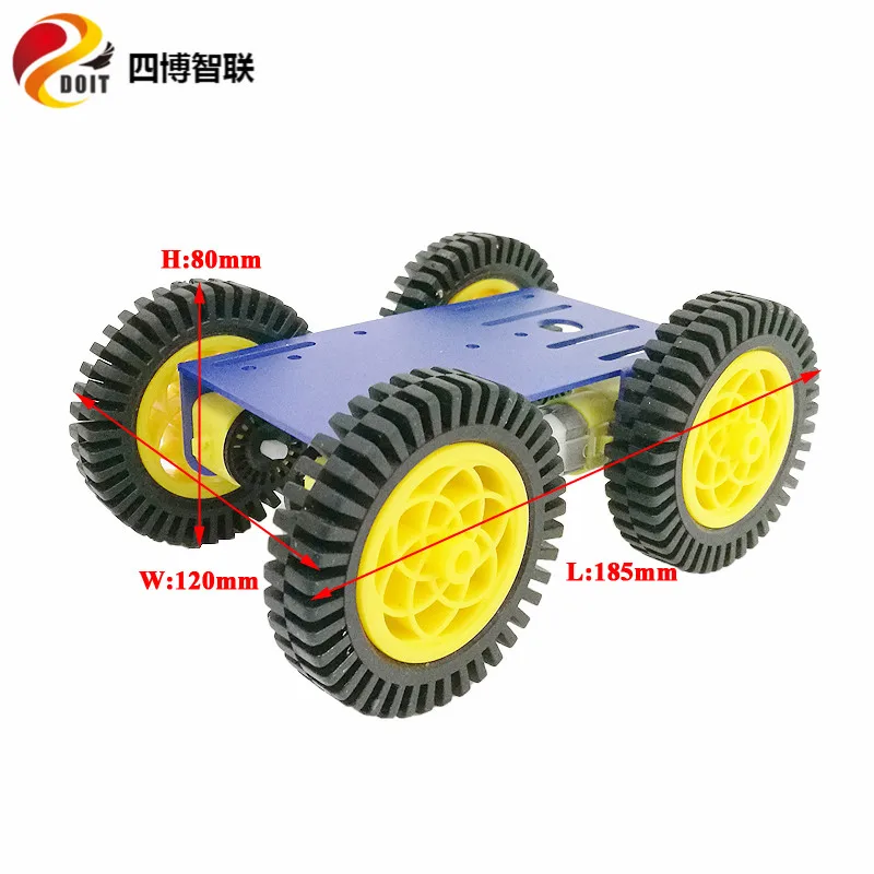 SZDOIT C101 мини 4WD умный робот танк автомобиль шасси комплект металлическая панель