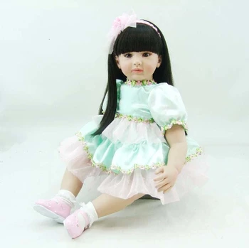 

Adorable reborn baby toddler girl princess doll 60cm soft silicone vinyl reborn babies dolls toys for children bebe gift reborn