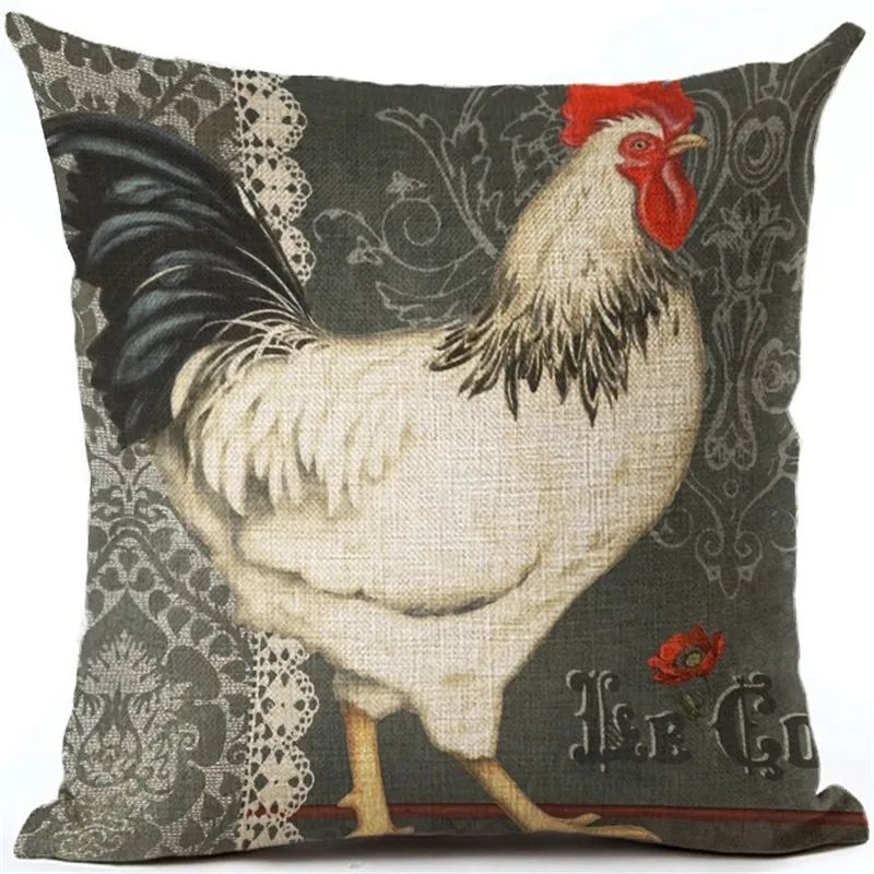 الحيوان جميلة الديك نمط الكتان القطن مزيج غطاء وسادة المنزل كنبة مكتب مربع كيس وسادة الزخرفية غطاء الوسادة s الحيوان جميلة الديك نمط الكتان القطن مزيج غطاء وسادة المنزل كنبة مكتب مربع كيس وسادة الزخرفية غطاء الوسادة s