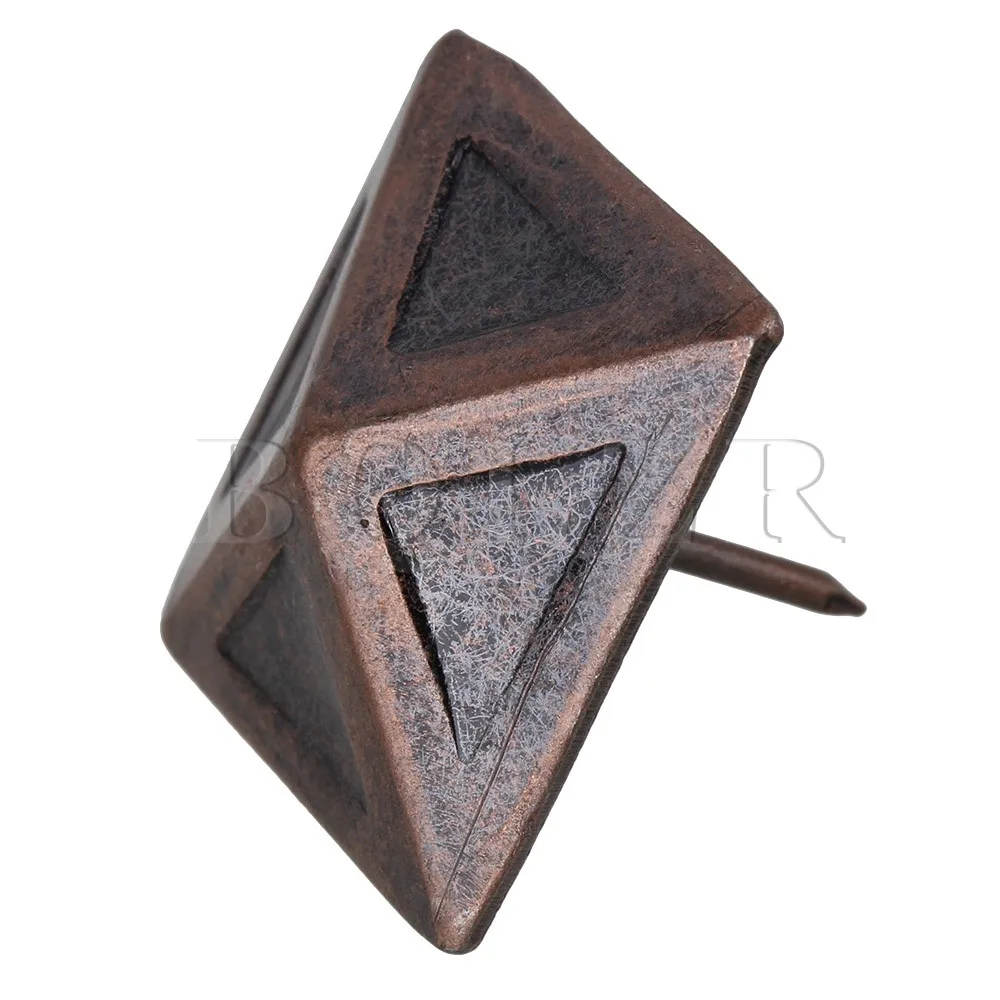 100xBQLZR 30x30mm Red Bronze Antique Square Upholstery Nails Tack Pyramid Studs Vintage Furniture 100xBQLZR 30x30mm Red Bronze Antique Square Upholstery Nails Tack Pyramid Studs Vintage Furniture