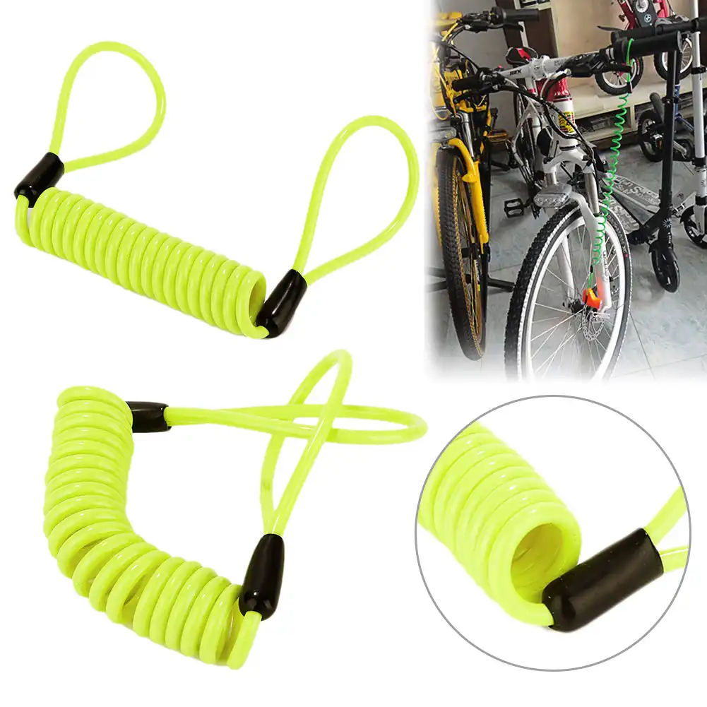 Motorcycle Bicycle Outdoor Security Scooter Disc Alarm Lock Reminder Cable 120cm