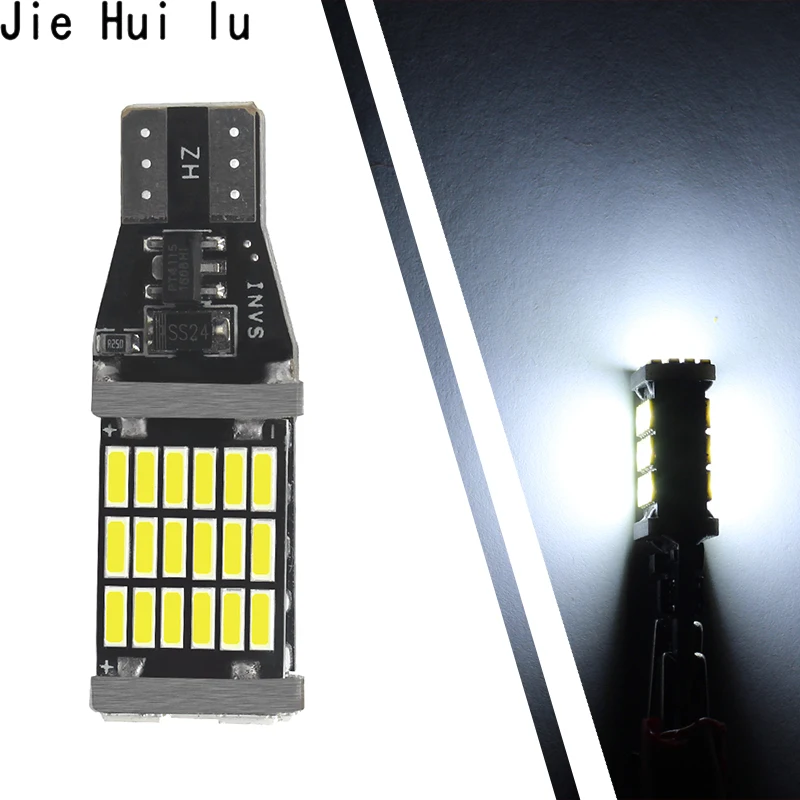 Супер яркая мощная светодиодсветодиодный лампа T15 W16W 921 SMD 4014 Canbus без ошибок для