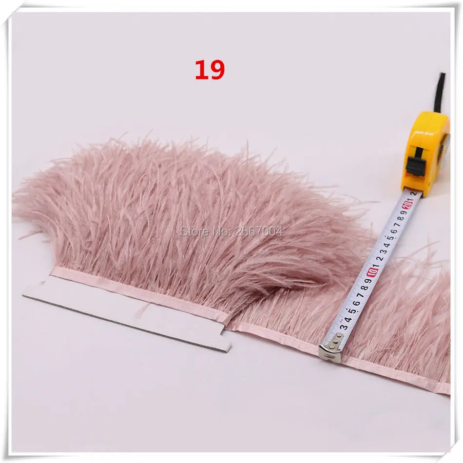 25 leather pink ostrich feather fringe 5_