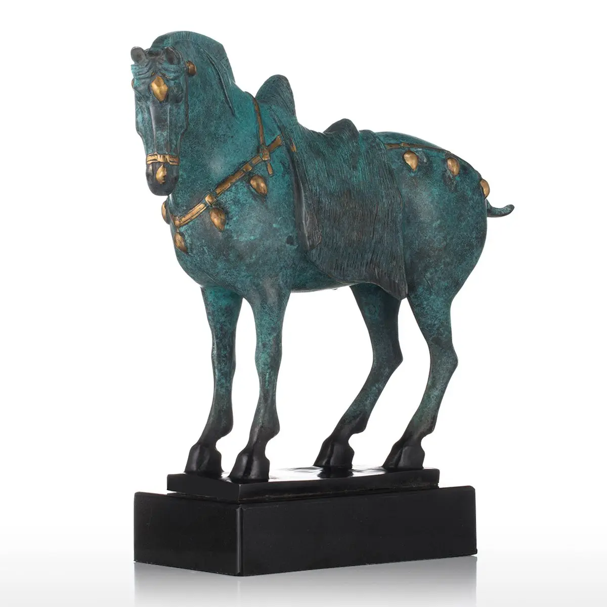 

Tooarts Chinese Horse Bronze Figurine Elegant Modeling Chinese Characteristics Animal Horse Figurine Gift For Home Decoration