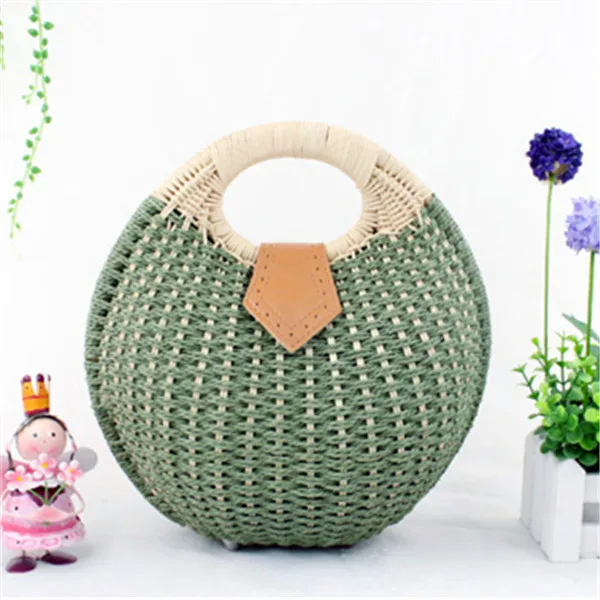 

Women Straw Bag New Fashion Shell Handbag Personality Cute Rattan Bag Straw Woven Female Bag Casual Bag Beach Bag