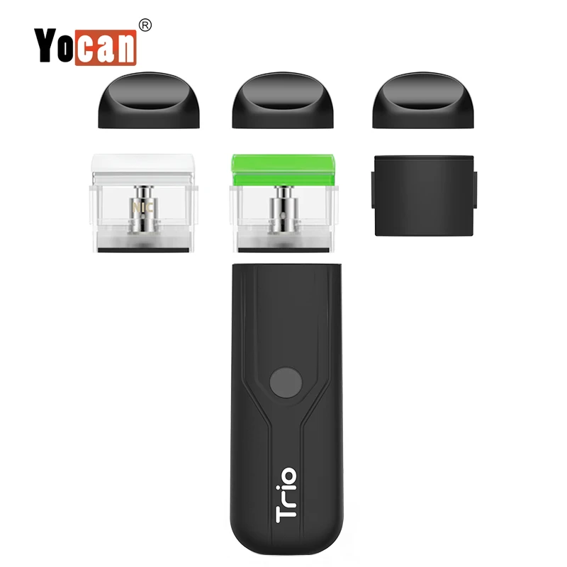 

3 in 1 Vaporizer Yocan Trio 500mAh Battery E Cigarette Kit For Juice Oil Concentrate 1.0ml Pod Adjustable Voltage E-Cigarette