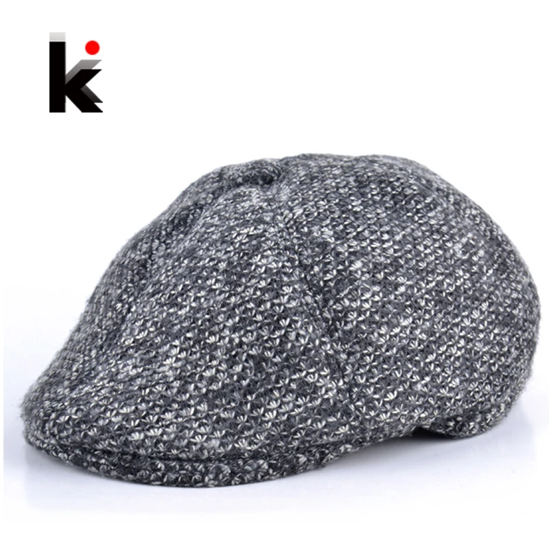 

2017 winter boina gorras planas plus thick velvet beret hat for men newsboy cap mens cabbie hats
