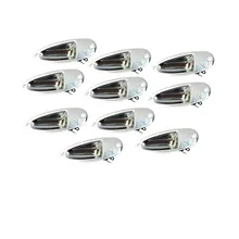 10 unids Estilo Barco 1/4 “Loaded Guitar Pickup Salida Jack Plug Socket Placa y Tornillos férula para Fender Strat, cromo y Oro