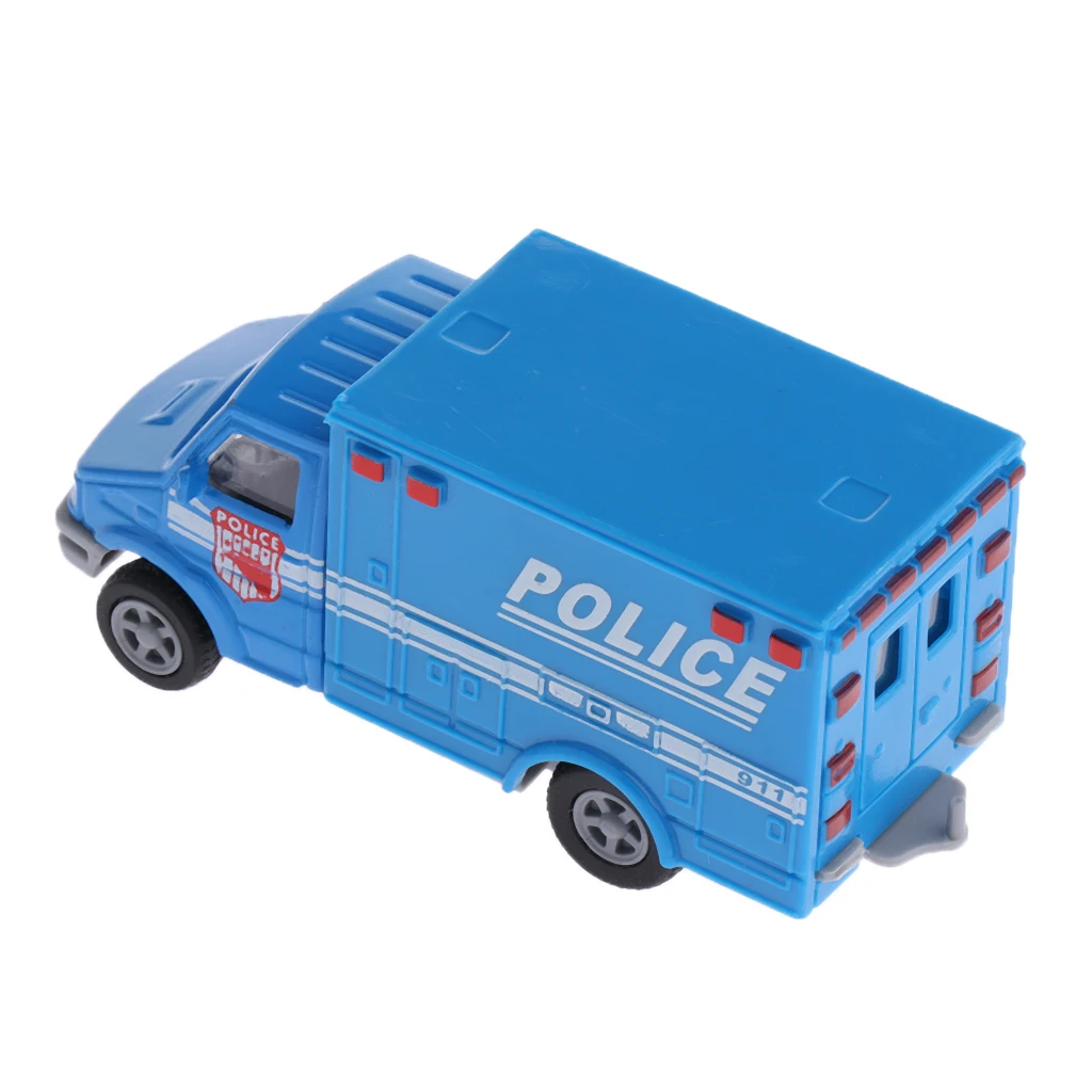 Pull Back Vehicle, Emergency Vehicle Toy, Police Ambulance Car, 1/72 Toy Rescue Vehicle For Kids Toddler Boy & Girl Game Playset