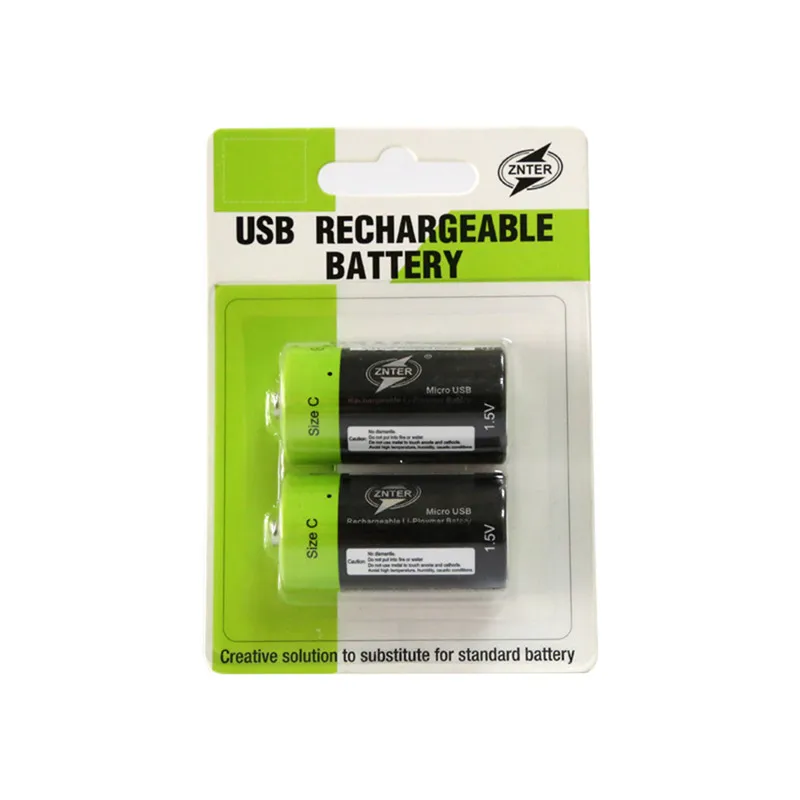 ZNTER ZNT2-1 3000mAh Rechargeable Battery 1.5V 2A Lithium Polymer Battery Micro USB Charging C Batteries Pilha Recarregavel ZNTER ZNT2-1 3000mAh Rechargeable Battery 1.5V 2A Lithium Polymer Battery Micro USB Charging C Batteries Pilha Recarregavel