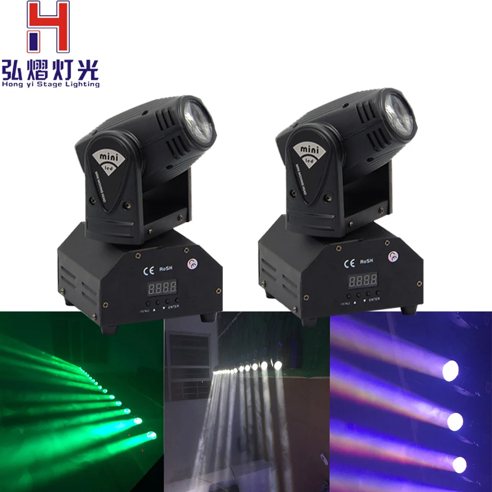 

(2pieces/lot) 2016 Hot Sell Led Moving Head Spot Light 10W Led Spot Mini Beam Moving Head Light