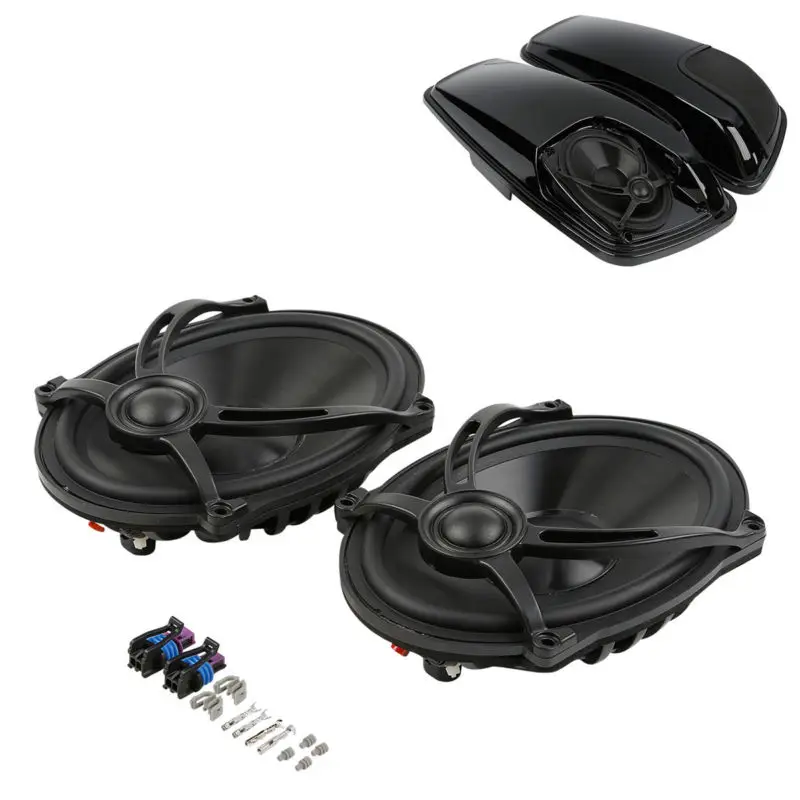 TCMT Motorcycle 5"x7" Moto Speakers For Harley Touring Saddlebag Lid