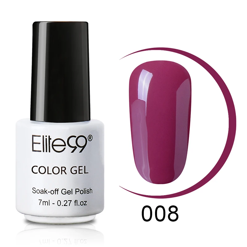 Elite99, 7 мл, Классический Гель-лак для ногтей, телесный цвет, розовый цвет, замачиваемый, УФ светодиодный гель для ногтей, эмаль, Полупостоянный Гель-лак, дизайн - Цвет: 008