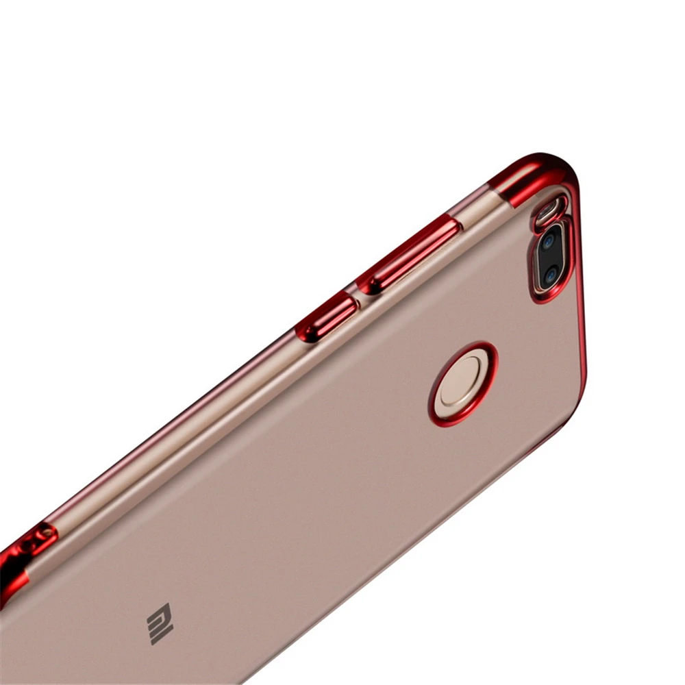 Global Version Newest Plating Soft TPU Case for Xiaomi Mi6 Mi5X Mi A1 Mix2 Transparent Case for Redmi 4X 5 Plus Note 4X 5 Pro 5A03