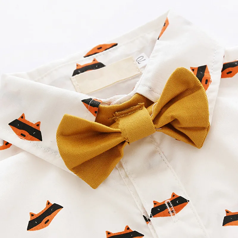 Tem Doge/комплекты одежды для маленьких мальчиков Новинка года, Осенний хлопковый мультяшный галстук для маленьких джентльменов, комбинезон+ жилет+ штаны, комплект из 3 предметов, одежда для маленьких мальчиков