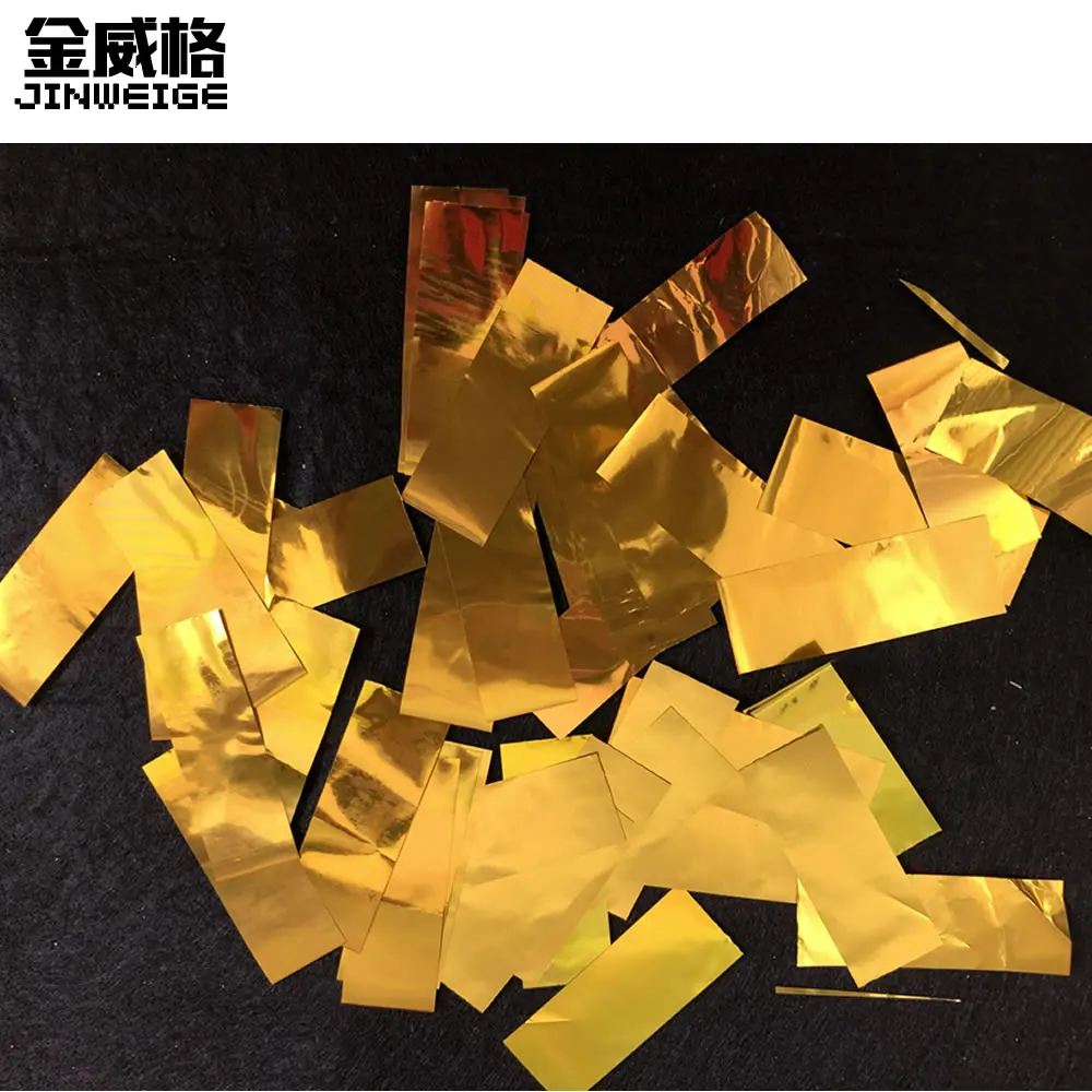 

Free Shipping Gold Mylar Confetti Paper Metallic Confetti Paper For Confetti Cannon Machine