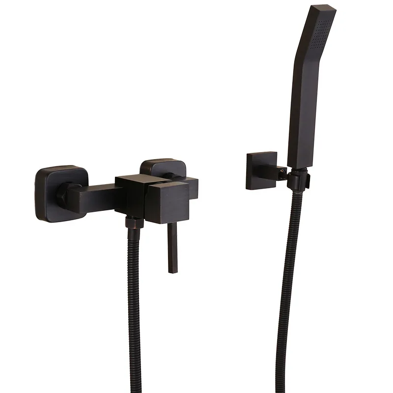 

European black full copper supercharged shower faucet bibcock hotel toilet hot and cold mixer antique flower is aspersed suit