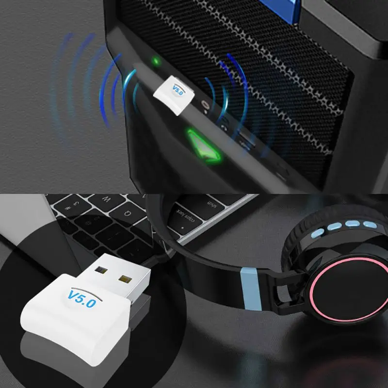 USB V5.0 Bluetooth беспроводной адаптер приемник Мини USB Bluetooth ключ 5,0 приемник для компьютера ПК