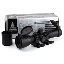 Tactical Riflescope Leapers UTG Optical 3-9×32 AOLWQ 1inch Tube Mil-dot Compact With Sun Shade and QD Rings Hunting Rifle Scope