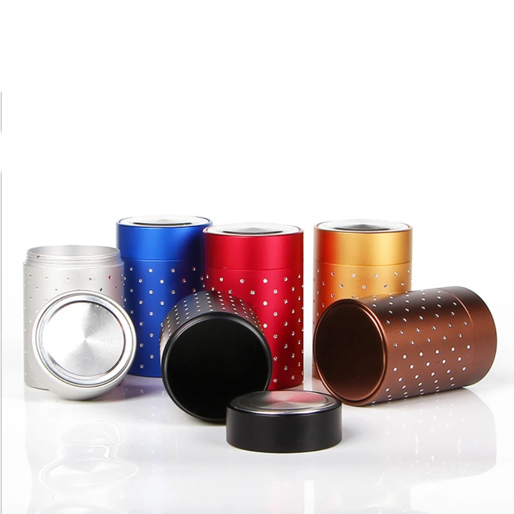 Tea Caddies Round Metal Tea Box With Lid Tea Jar Coffee Powder Cans 7 x 4.5cm