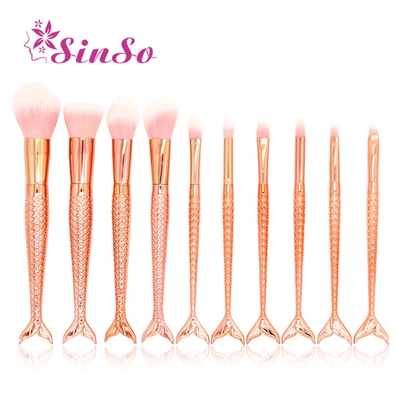 

SinSo Unicorn Mermaid Makeup Brushes Set Professional Foundation Blush Powder Brush Eye Shadow Cosmetics Make Up Brushes Tools