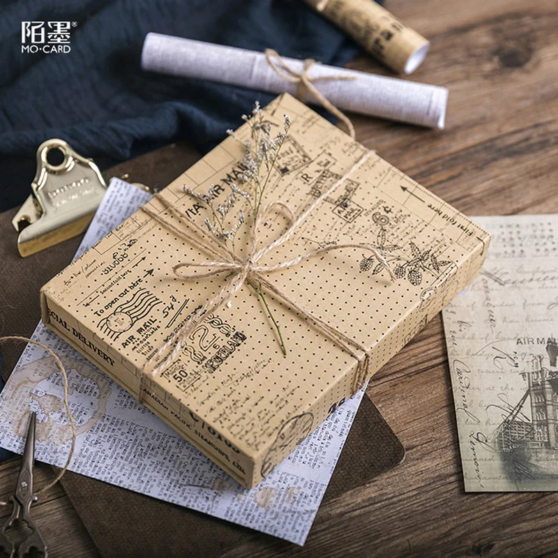 4 листа/сумка винтажный постер газета Подарок бумажный стикер пакет DIY дневник