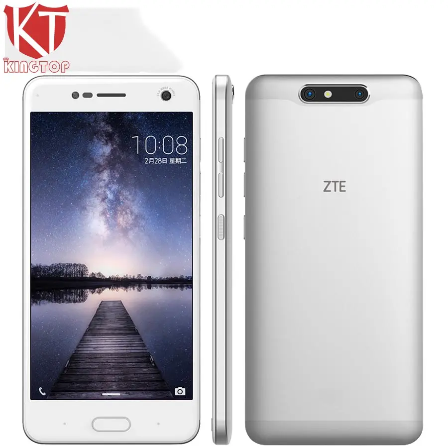 KT Original ZTE Blade V8 5 2 inch Mobile Phone Octa Core Android 7 0 4GB