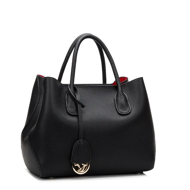 New leather lychee soft surface luxury handbags women bags designe European and American dumplings-shaped women shoulder bag