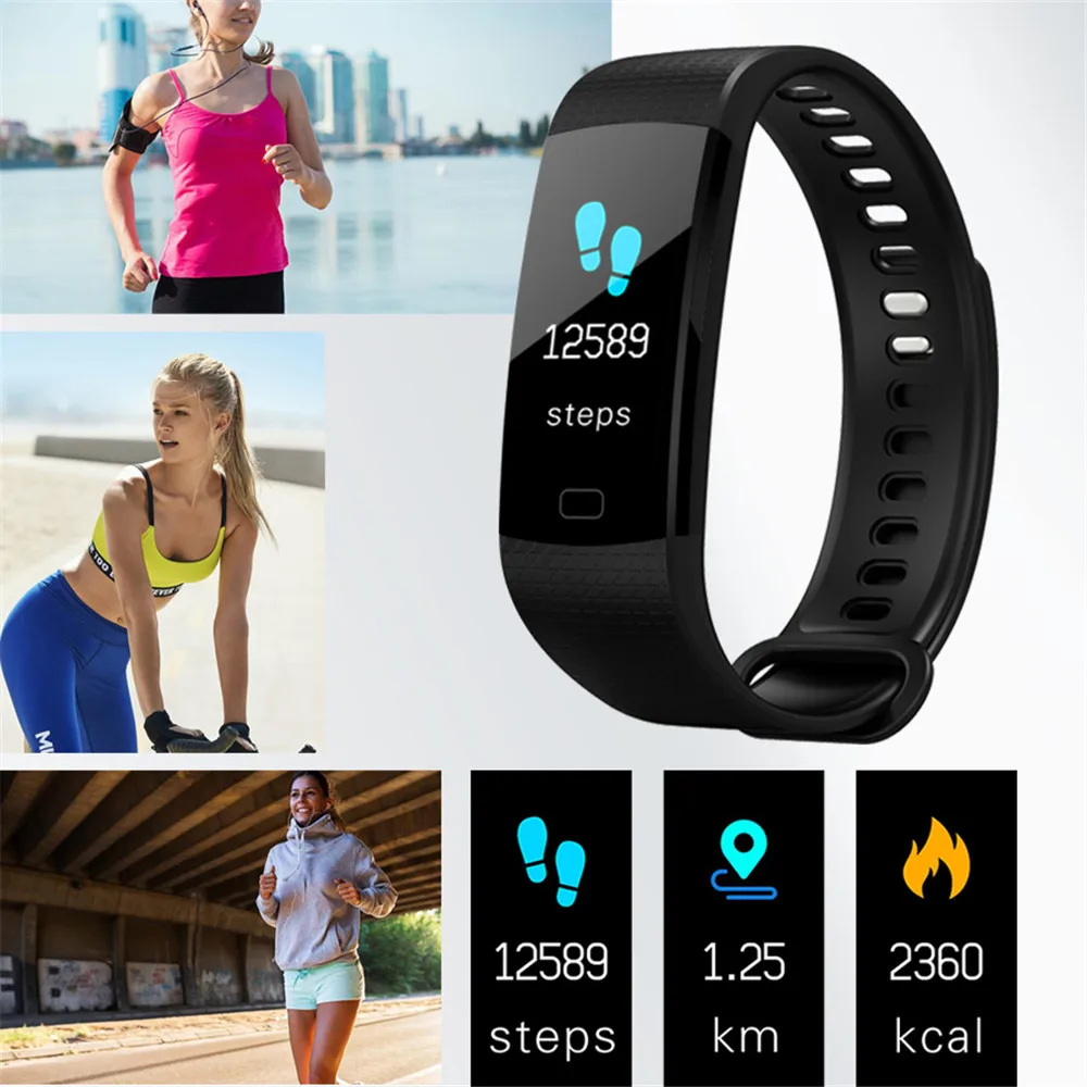 MODOSON Bluetooth Смарт браслет Y5 фитнес трекер для Samsung Huawei Xiaomi Mi Apple iphone 3 6 7 8 X XS MAX