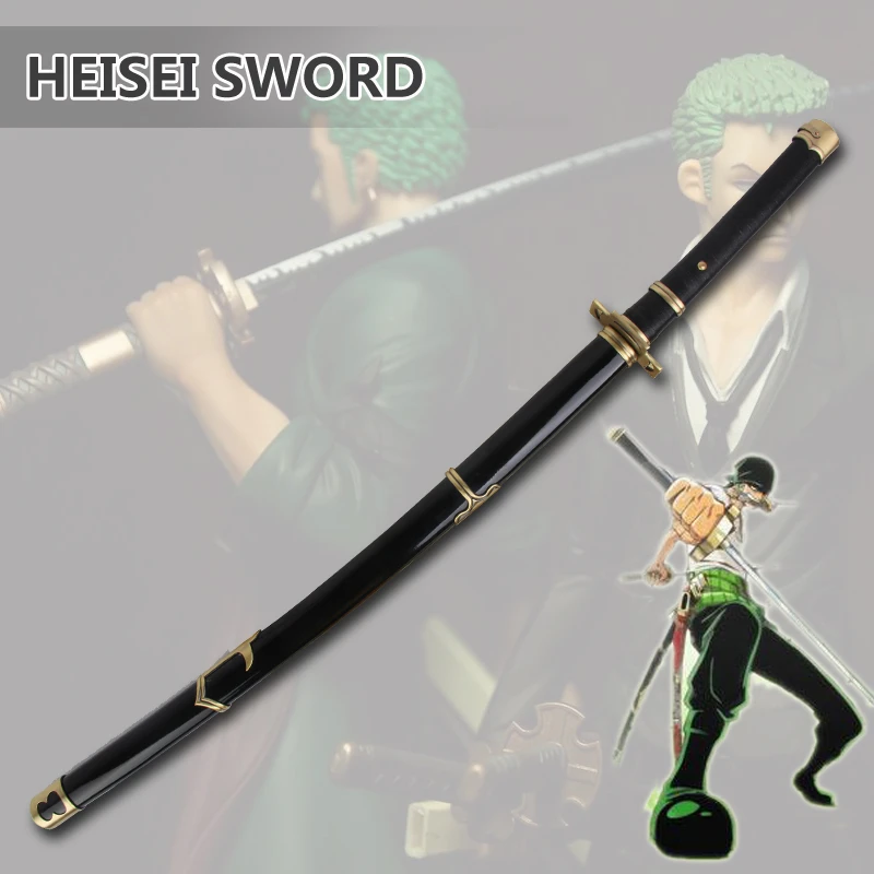 アニメワンピースロロノア ゾロ刀 Santouryuu コスプレリアル剣炭素鋼の刃 Sword Real Sword Swordsword One Piece Aliexpress