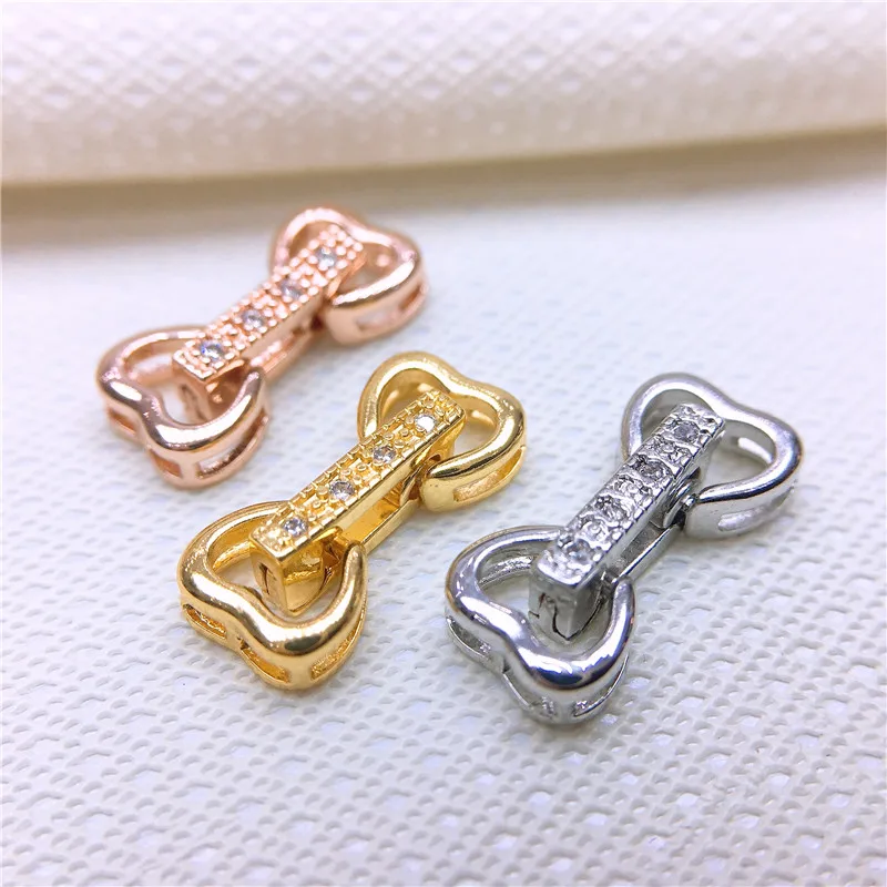 

1PCS Clasp For Jewelry Rose button Metal DIY Fittings for Accessory for Necklace Bracelet Machining metal parts Silver-plate